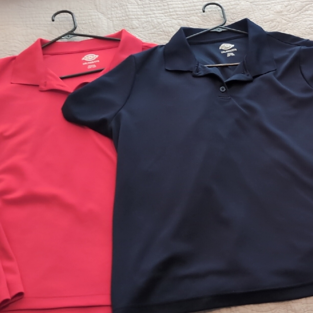 Dickies Red and Navy Polo Shirts